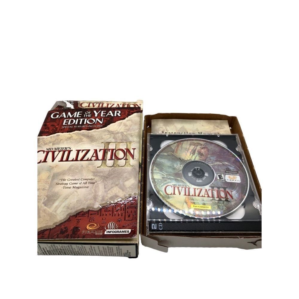 Civilization III 2 disk game with manual